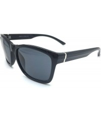 Rectangular Classic Rectangle Fashion Sunglasses - Black - CJ18THHWS46 $11.42
