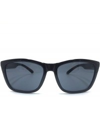 Rectangular Classic Rectangle Fashion Sunglasses - Black - CJ18THHWS46 $11.42