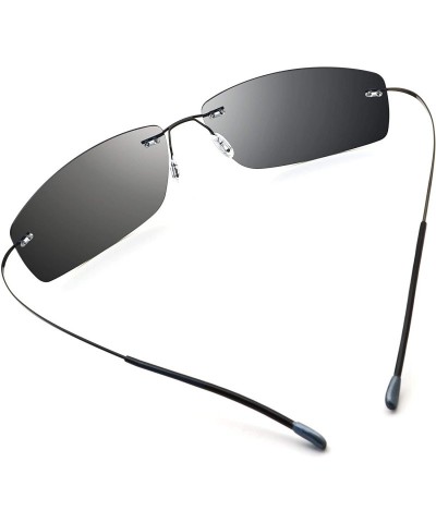 Titanium Rimless Sunglasses Polarized Lenses, Ultra Lightweight