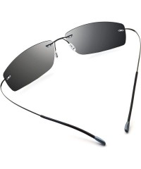 Goggle Ultra-light Titanium Rimless Polarized Aviator Sunglasses for Men (Driving Outdoor Special) - CN18MHNXQG9 $13.82