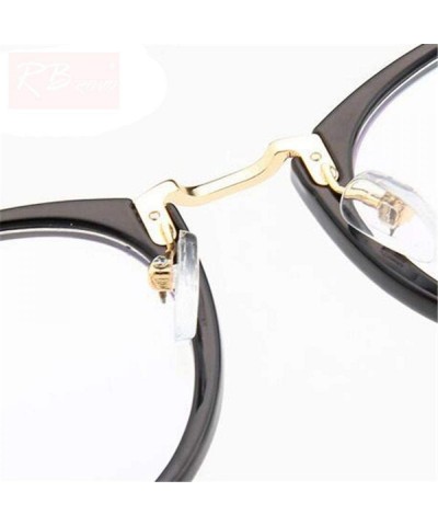 Aviator 2019 Transparent Metal Sunglasses Women Mirror Classic Vintage Street Black - Matteblack - CK18Y3O5HZ5 $10.71