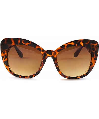 Cat Eye Women's Retro Oversize Cat-Eye Sunglasses A015 - Black/ Purple Gradient - CO184A0GT59 $9.38