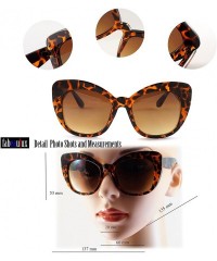 Cat Eye Women's Retro Oversize Cat-Eye Sunglasses A015 - Black/ Purple Gradient - CO184A0GT59 $9.38