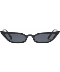 Rimless Glamorous Cat Eye Sunglasses protection Polarized - Black - CH190QARRC2 $8.37