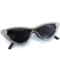 Cat Eye Cat Eye Sunglasses For Women Ladies Bling Rhinestone Crystal Shades Eyewear - CU18UQT58W4 $11.67