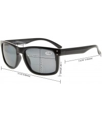 Rimless Bifocal Sunglasses Men Women (Black Frame- Grey Lens +2.0) - S031-grey Lens - C517Y0EIMC3 $11.79