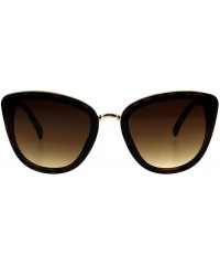 Square Womens Chic Double Frame Butterfly Sunglasses Designer Style UV 400 - Tortoise (Brown) - C118IC958T6 $13.58