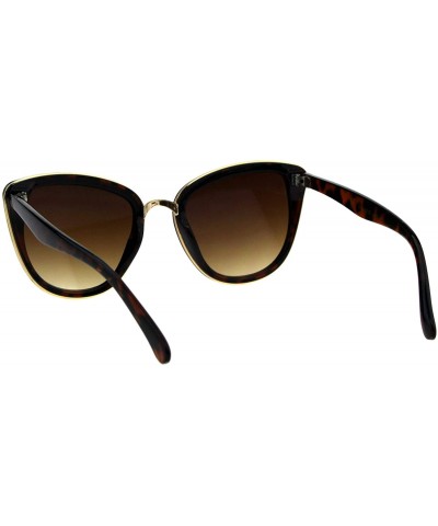 Square Womens Chic Double Frame Butterfly Sunglasses Designer Style UV 400 - Tortoise (Brown) - C118IC958T6 $13.58