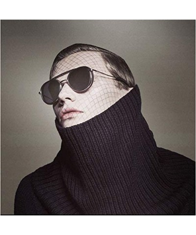 Wrap 2020 fashion punk sunglasses male spacecraft retro round frame sunglasses sunglasses - Sliver - C0199MZIS7L $32.38