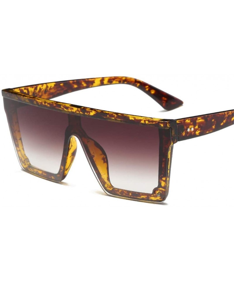 Oversized Sunglasses | Retro Vintage Sunglasses | Classic Glasses for Men & Women | Black and Leopard