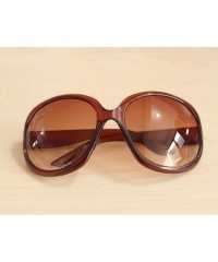 Oval Women Retro Style Anti-UV Sunglasses Big Frame Fashion Sunglasses Sunglasses - Brown - C6194N6NM6H $6.60
