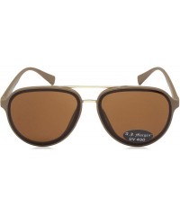 Aviator Platinum Aviator Sunglasses - Brown - CB18NCLK34A $15.62