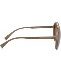 Aviator Platinum Aviator Sunglasses - Brown - CB18NCLK34A $15.62