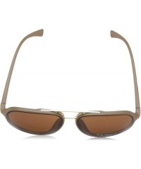 Aviator Platinum Aviator Sunglasses - Brown - CB18NCLK34A $15.62