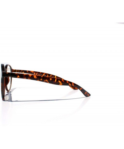 Wayfarer SIMPLE Korean Style K-POP Round Fashion Glasses - Brown - CG18Z9SYS2K $14.86