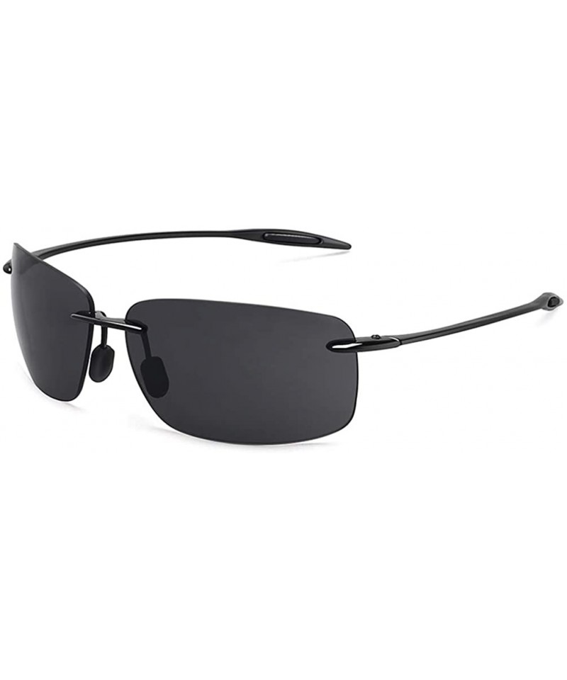 Classic Sports Sunglasses Men Women Male Driving Golf Rectangle Rimless Ultralight Frame Sun Glasses