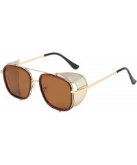 Aviator Square Aviator Sunglasses with Side Shield Vintage Sunglasses for Men UV400 VL9519 - C8194TSGIYG $18.69