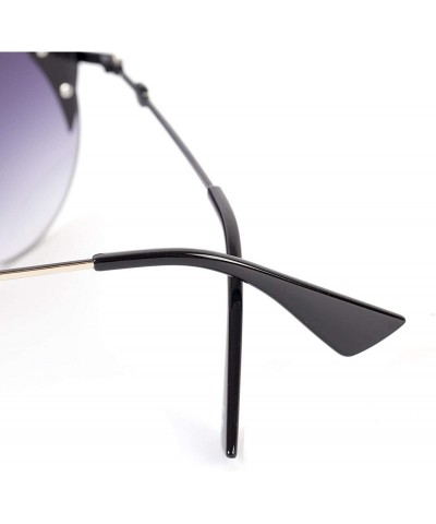 Round Classic fashion round sunglasses - love piece frameless sunglasses round round frame sunglasses - D - CV18SN3AN2O $39.80