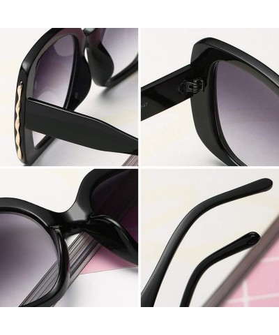 Square Sunglasses Female Sunglasses Retro Glasses Men and women Sunglasses - Green - CN18LIQKSK2 $12.35