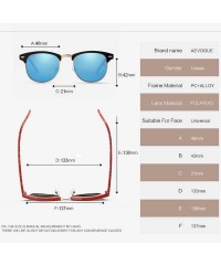 Oversized Polarized Sunglasses For Women And Men Semi Rimless Frame Retro Brand Sun Glasses AE0369 - Glossy Black - CV12NES3M...