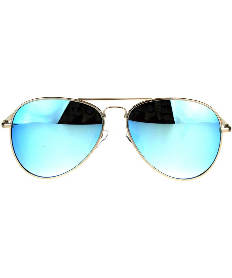 Classic Cop Aviator Sunglasses Metal Frame Spring Hinge Mirrored Lens ...