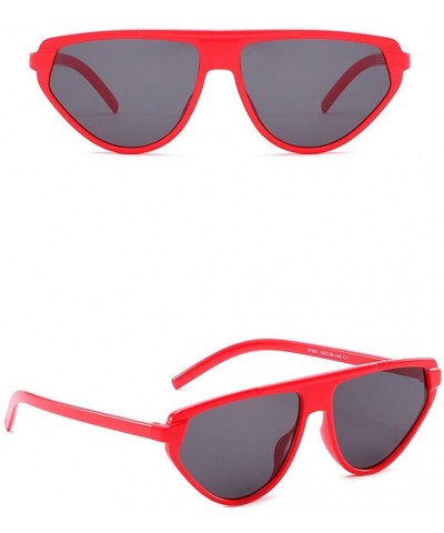 Cat Eye Vintage Cateye Sunglasses for Women Retro Cat Eye Rimmed Plastic Frame Sunglasses - Red - CC18NCZHQ6W $8.34