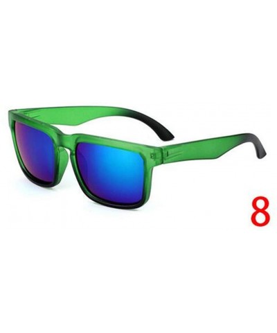 Semi-rimless Vintage Sunglasses Men Reflective Mirror Sun Glasses Women Retro Square Driving Eyewear - 19 - CZ194OK2LMC $18.86