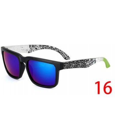 Semi-rimless Vintage Sunglasses Men Reflective Mirror Sun Glasses Women Retro Square Driving Eyewear - 19 - CZ194OK2LMC $18.86