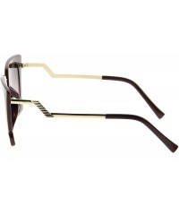 Rectangular Designer Oversized Men Women Sunglasses UV400 Protection 508 - Brown - C212FODNQY1 $33.02