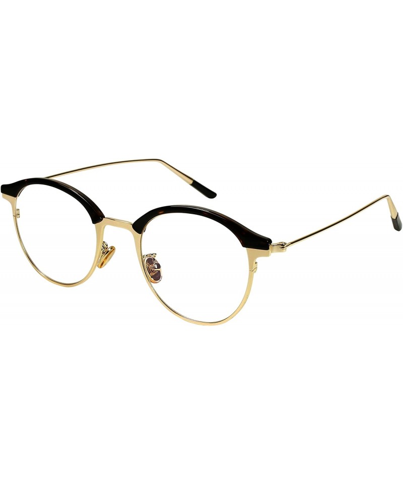 Vintage Oval Round Keyhole Two-tone Frame w/Clear Lens EC51112 ...