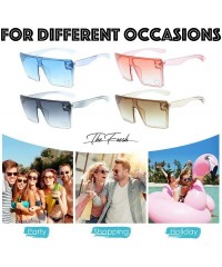 Shield Large Oversized Fashion Square Flat Top Sunglasses - Exquisite Packaging - 730103-crystal Yellow - CS19CUOEXDH $15.61