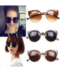 Oversized Vintage Sun Glasses For Men Sunglasses Women Original Brand Designer Women Gray - Leopard - C818YNDDY6I $7.60