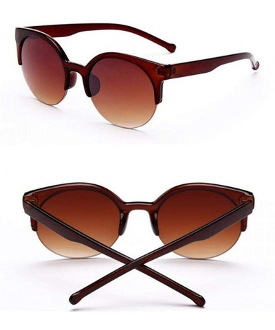 Oversized Vintage Sun Glasses For Men Sunglasses Women Original Brand Designer Women Gray - Leopard - C818YNDDY6I $7.60