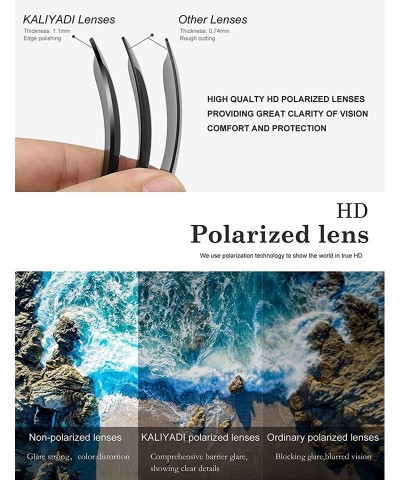 Wayfarer Polarized Sunglasses for Men and Women Semi-Rimless Frame Driving Sun glasses 100% UV Blocking - CE18NX7CWQ8 $17.32