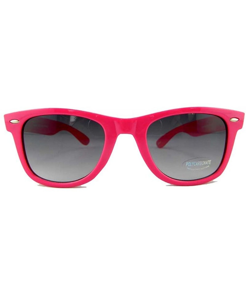 New Promotional Budget Wayfarer Retro Sunglasses Neon Pastel With Grey Lens Pink C211f4hlxal 