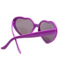 Round Heart Sunglasses Thin Metal Frame Hippie Lovely Aviator Style Eyewear - Purple - CG11ZNR4IC3 $9.99