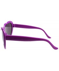 Round Heart Sunglasses Thin Metal Frame Hippie Lovely Aviator Style Eyewear - Purple - CG11ZNR4IC3 $9.99