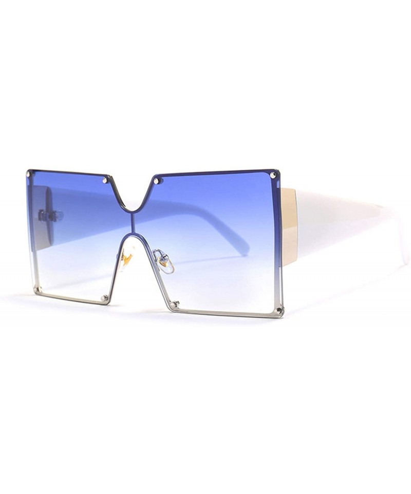 Luxury Rimless Sunglasses Women Fashion Oversized Outdoor Gradient Shades  UV400