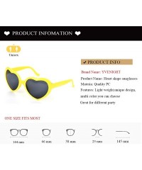 Oversized 8 Pack of Neon Colors Heart Shaped Sunglasses in Bulk for Women Bachelorette Party Favors Accessories - CN196T7LS0E...