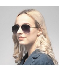 Round Fashion Womens Mirrored Sunglasses - Round Cat Eye Sun Glasses - Classic Metal Frame Aviator Sunglasses - A - CN18DWKD0...