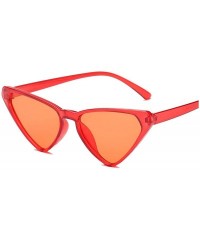 Cat Eye Leopard Triangle Sexy Cat Eyes Women Sunglasses Small Prom Glasses Plastic Eyeglasses - 2red - CV197Y70HWI $30.59