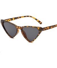 Cat Eye Leopard Triangle Sexy Cat Eyes Women Sunglasses Small Prom Glasses Plastic Eyeglasses - 2red - CV197Y70HWI $30.59