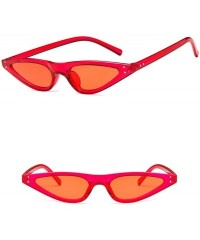 Sport Vintage style Teardrop Cat Eye Sunglasses for Women PC Resin UV 400 Protection Sunglasses - Red - CR18SAT09CD $16.70