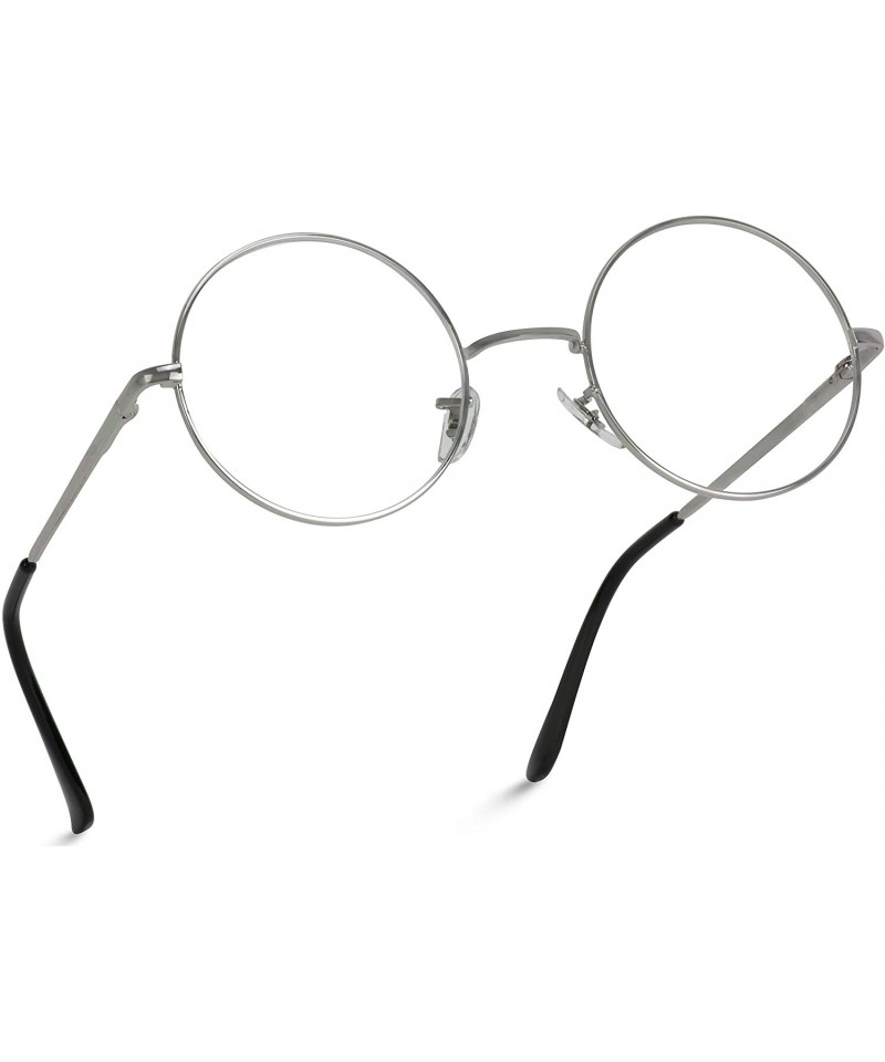 Round glasses hot sale silver frame