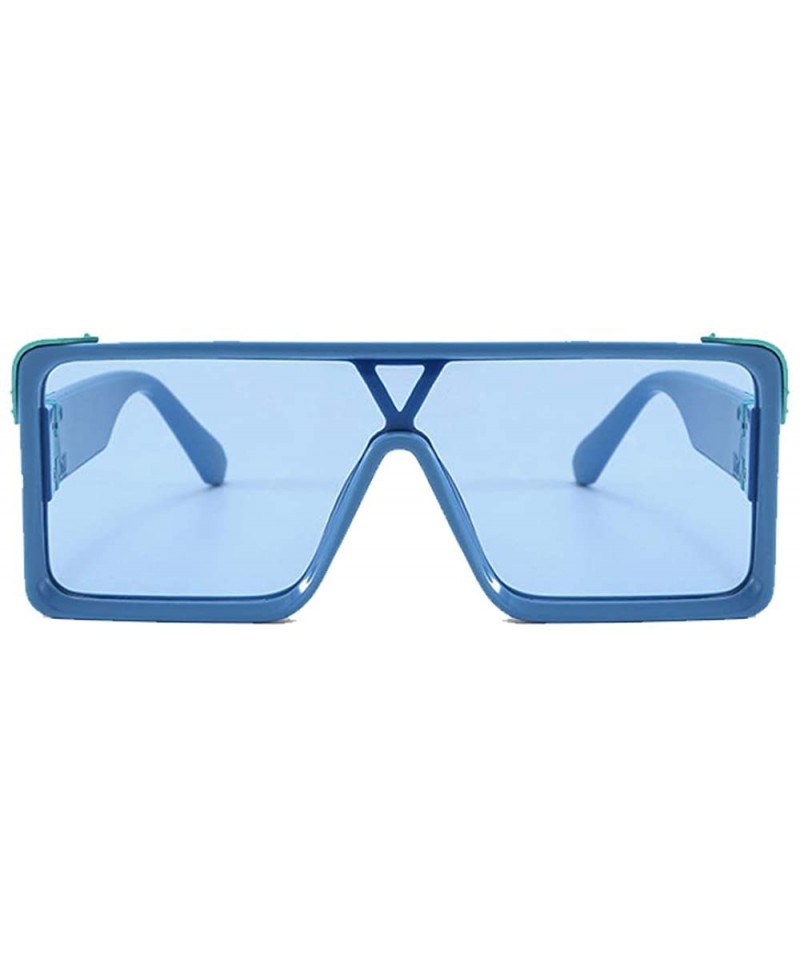 Classic Flat Top Shield Sunglasses for men women Oversized