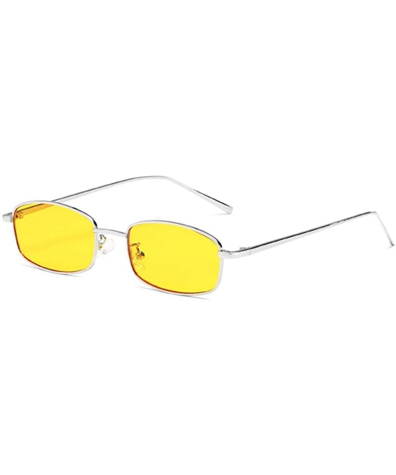 2.5 NVG UV Protected Silver Square Sunglasses