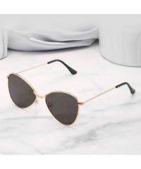 Oval Polarized Protection Sunglasses Cat Eye Sunglass - Gray - CU1902QN3GZ $11.38