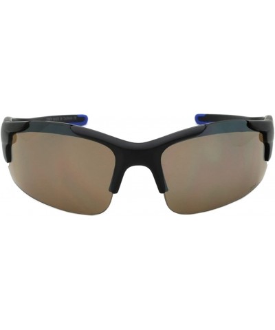 Sport I Wear Semi Rimless Sunglasses 570079 FM 4 - Fm Matte Black+blue - CO12ER4EUPR $16.00