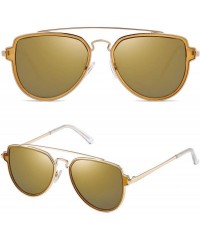 Oversized Fashion Polarized Aviator Sunglasses for Men Women Mirrored Lens SJ1051 - C7184T6DMOM $12.82