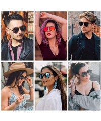 Oversized Fashion Polarized Aviator Sunglasses for Men Women Mirrored Lens SJ1051 - C7184T6DMOM $12.82